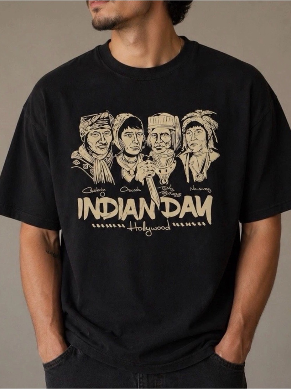 Indian Day Graphic Tee - Black XL